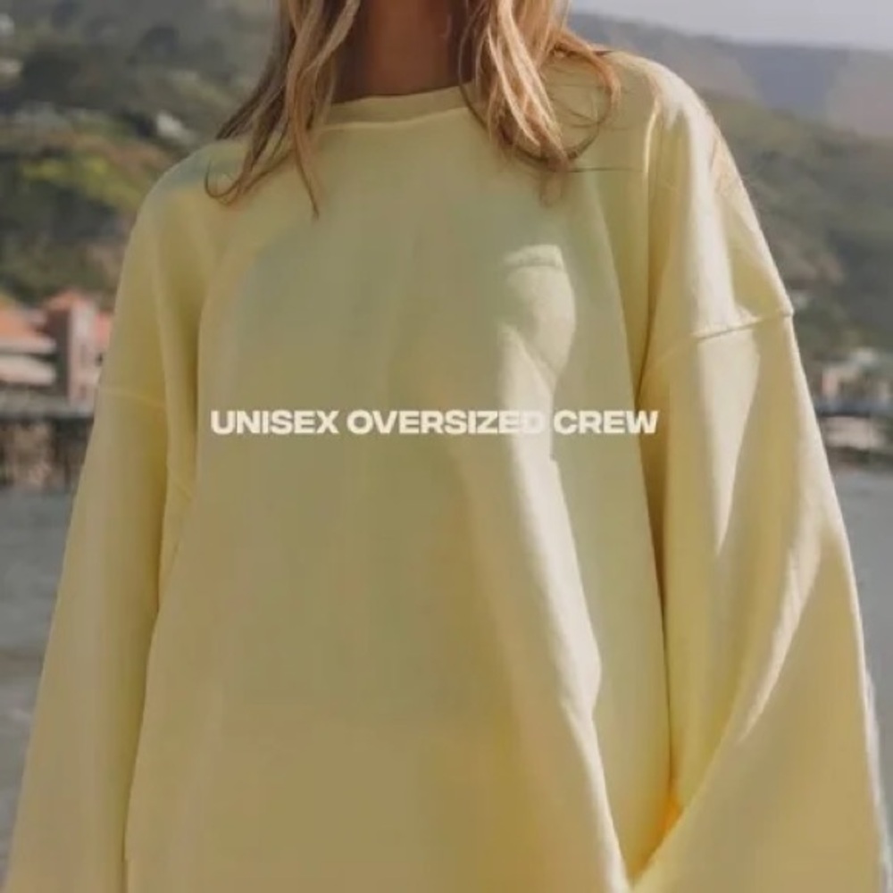 Daily Drills Yellow Cropped Long Sleeve Crew Neck Sweatshirt